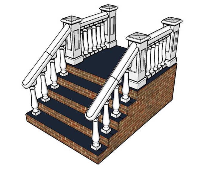 Typical Stair Installation - Balustrade System