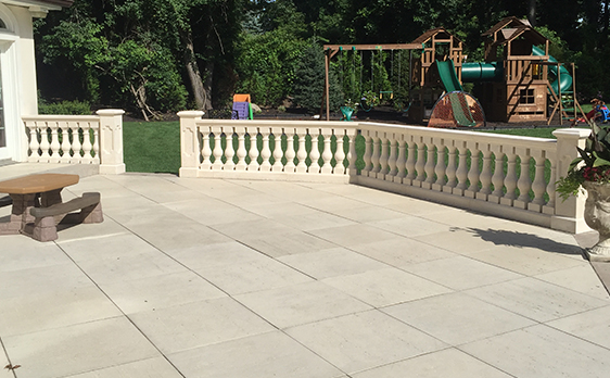 Concrete Balustrade Used As Fencing
