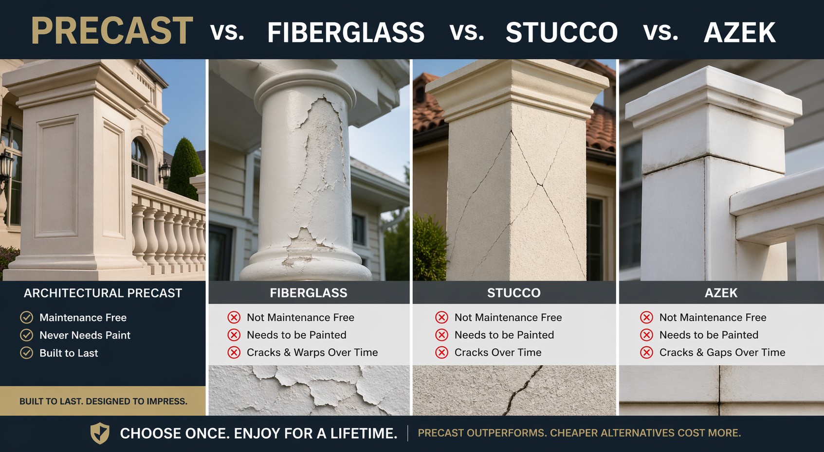 Architectural Precast vs Competitors